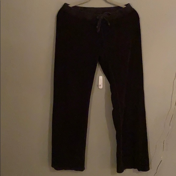 Black Velour Juicy SweatPants - Picture 1 of 2